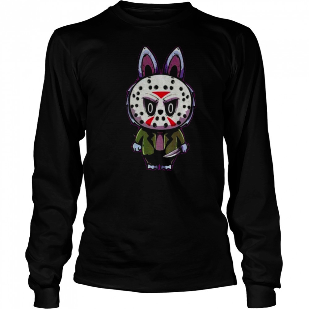 Labubu costume Jason Voorhees Happy Halloween horror character shirt Long Sleeved