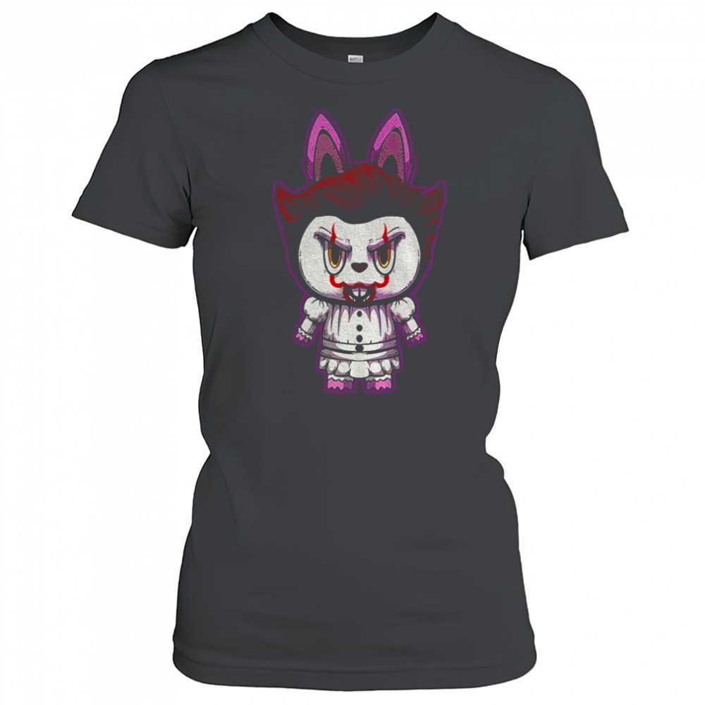Labubu costume Pennywise Happy Halloween horror character shirt Women's T-shirt