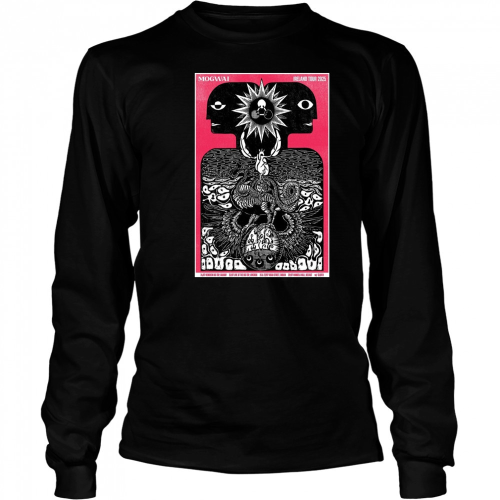 Mogwai Ireland Tour 2025 Poster T-Shirt Long Sleeved