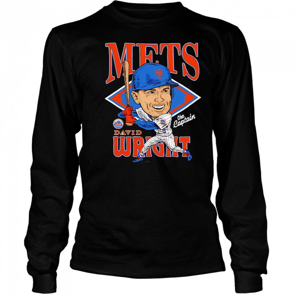 New York Mets David Wright Caricature shirt Long Sleeved