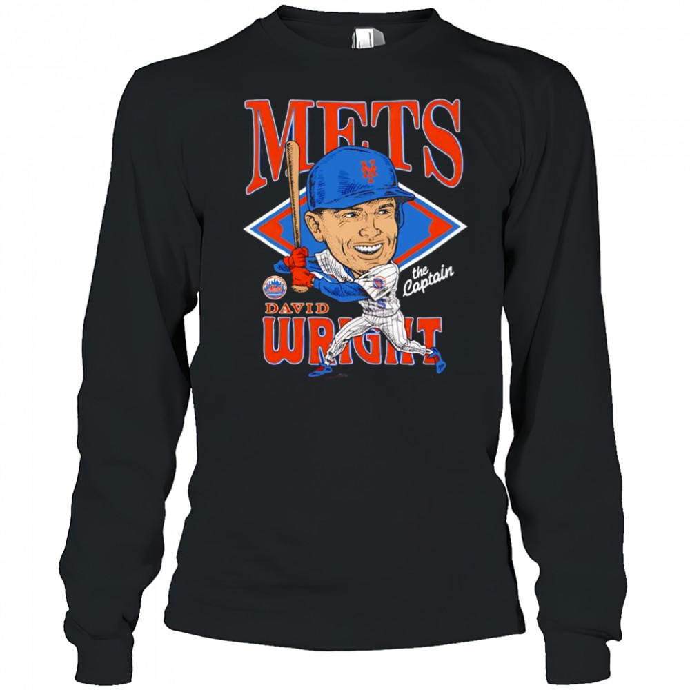 New York Mets David Wright Caricature shirt Long Sleeved