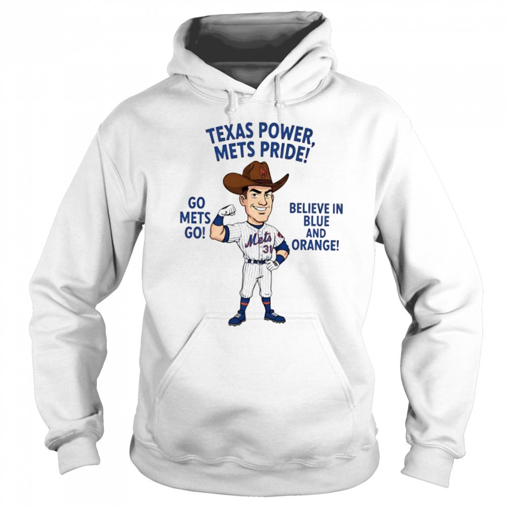 New York Mets Texas Power Mets Pride Go Mets Go Believe In Blue And Orange shirt Sweatshirt