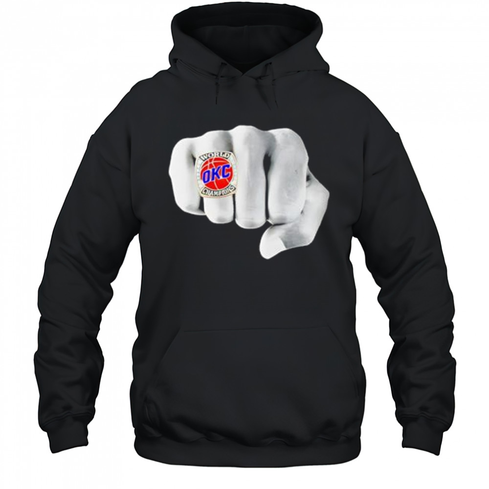 OKC Championship Ring Hand Comfort Colors shirt Hoodie