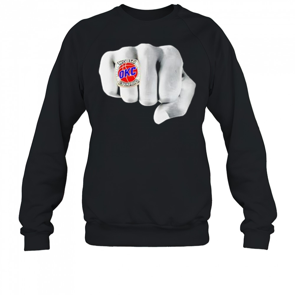 OKC Championship Ring Hand Comfort Colors shirt Sweatshirt