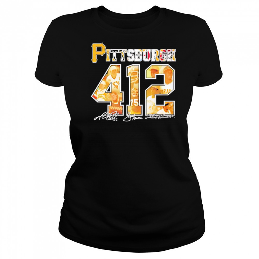 Pittsburgh pirates 412 legends signatures shirt Women's T-shirt