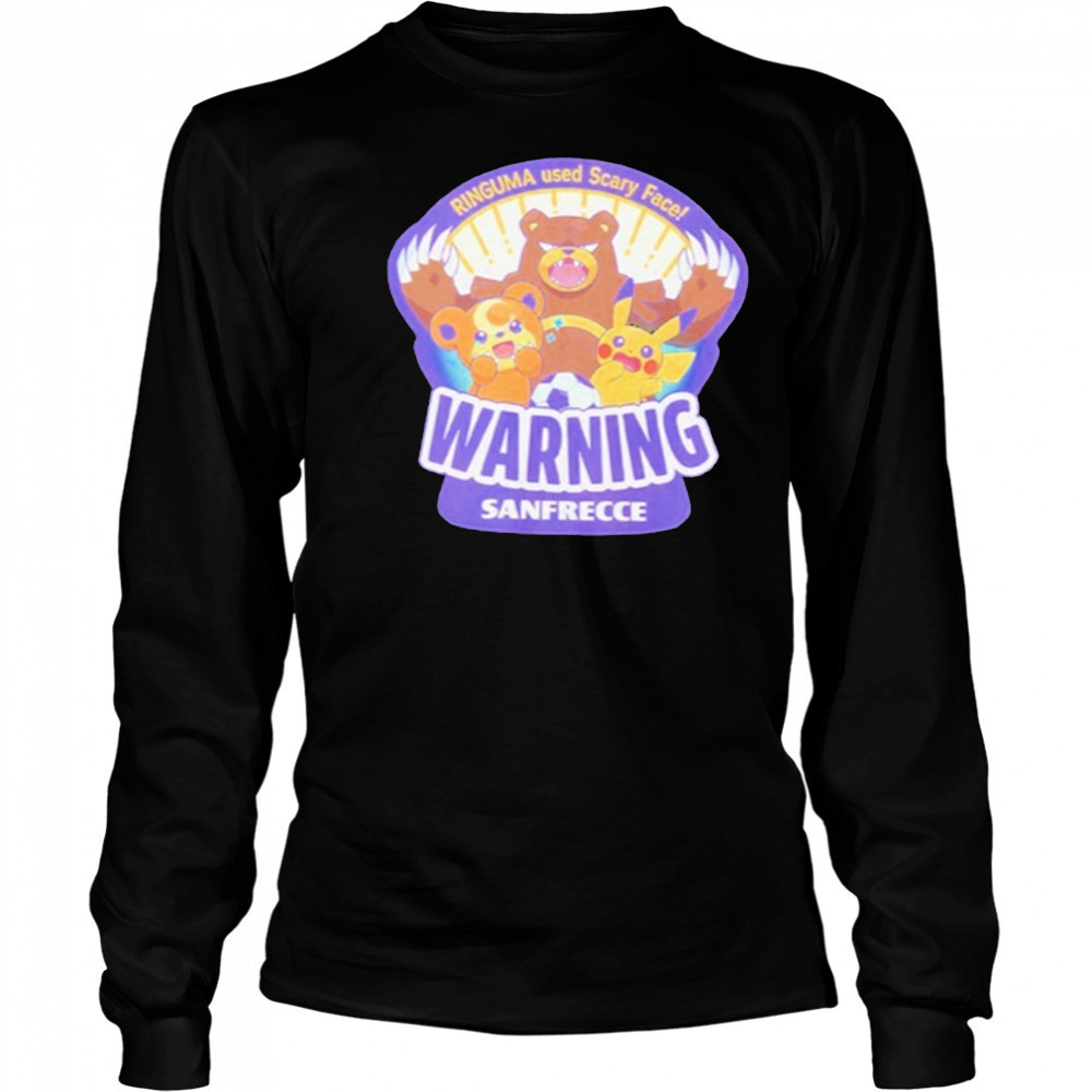Pokemon Warning Sanfrecce Hiroshima 2025 T-Shirt Long Sleeved