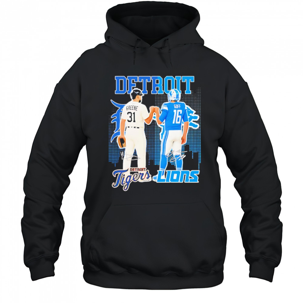 Riley greene and jared goff detroit tigers x detroit lions signatures s shirt Hoodie