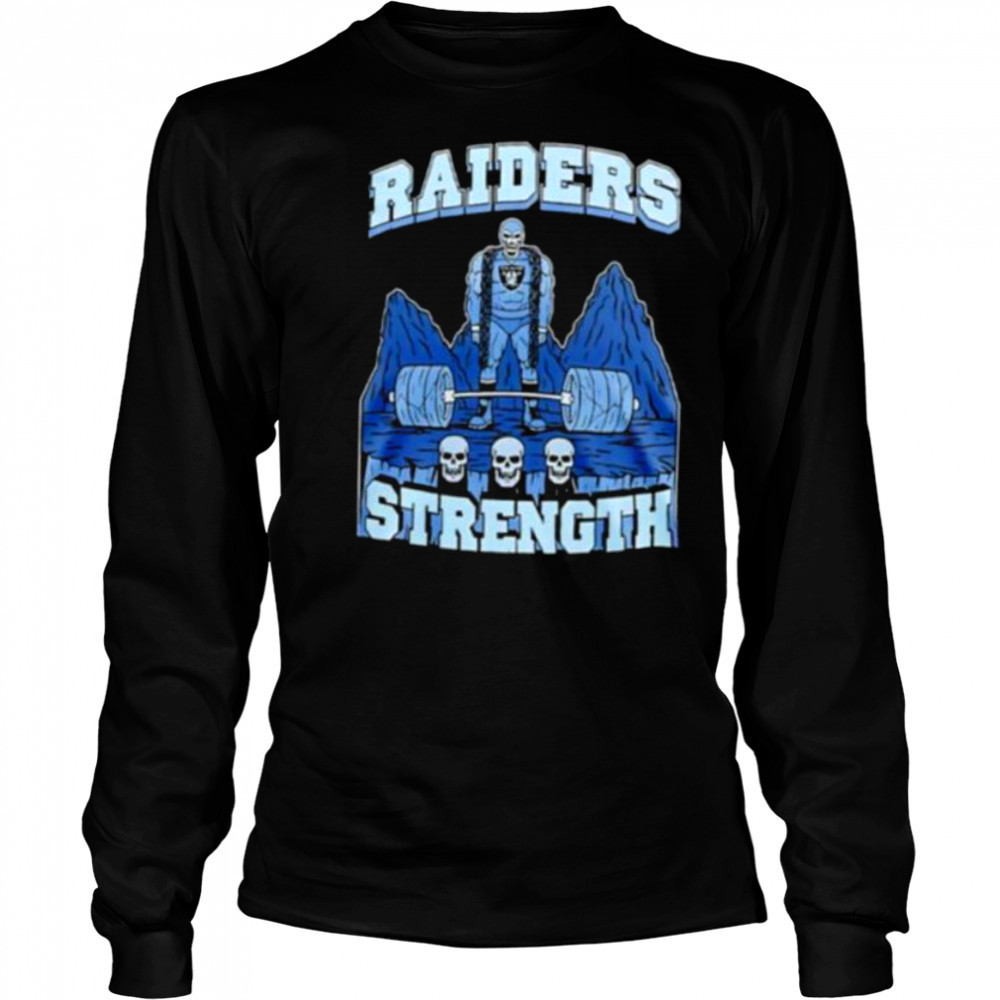 Skeleton Las Vegas Raiders Strength shirt Long Sleeved