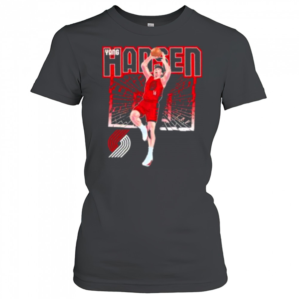 Yang Hansen Portland Trail Blazers Shattered basketball shirt Women's T-shirt