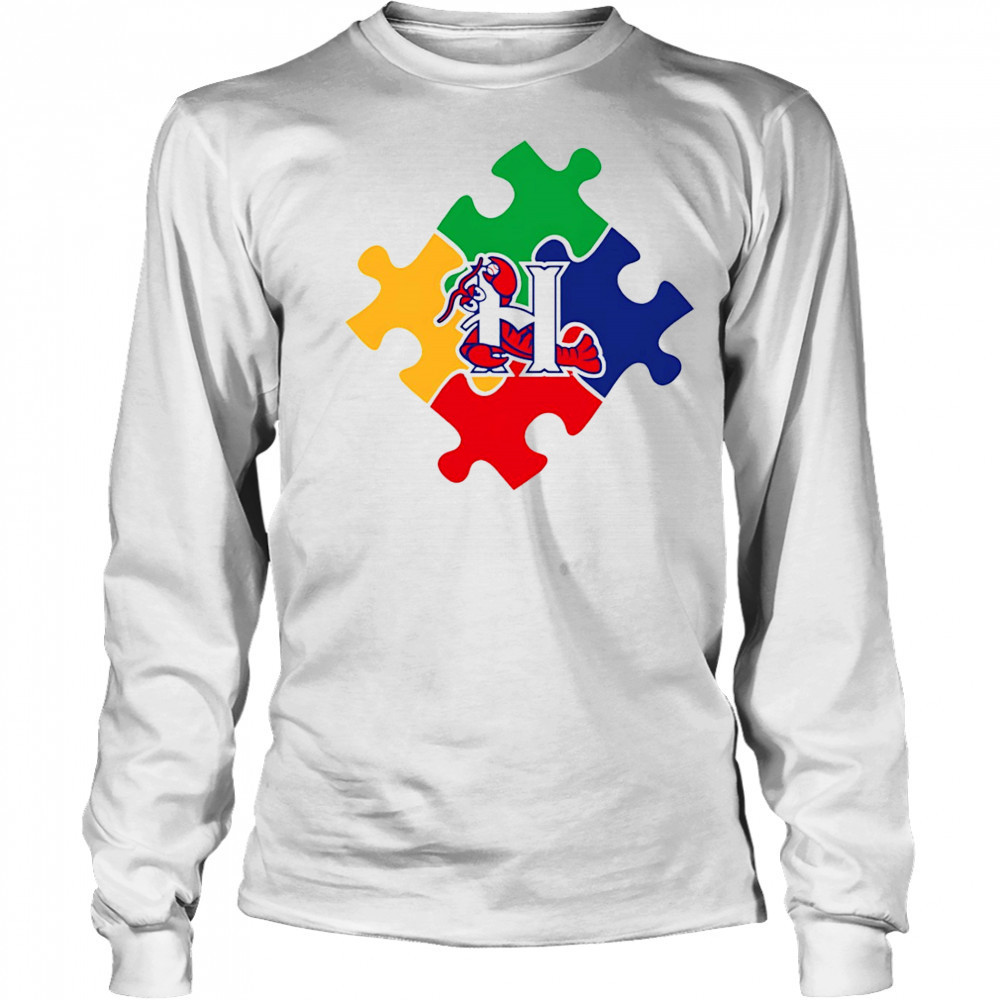 2025 Crawdads Autism Acceptance Night shirt Long Sleeved