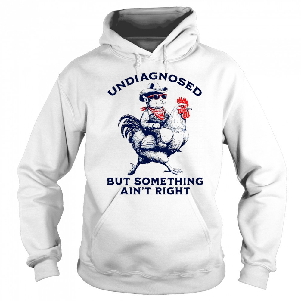 Cat riding chicken undiagnosed but something ain’t right shirt Sweatshirt