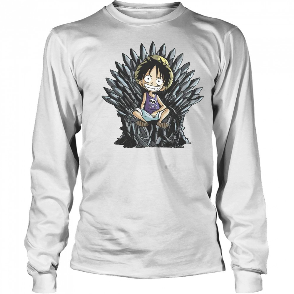 King Of Pirates Throne One Piece Luffy T-Shirt Long Sleeved