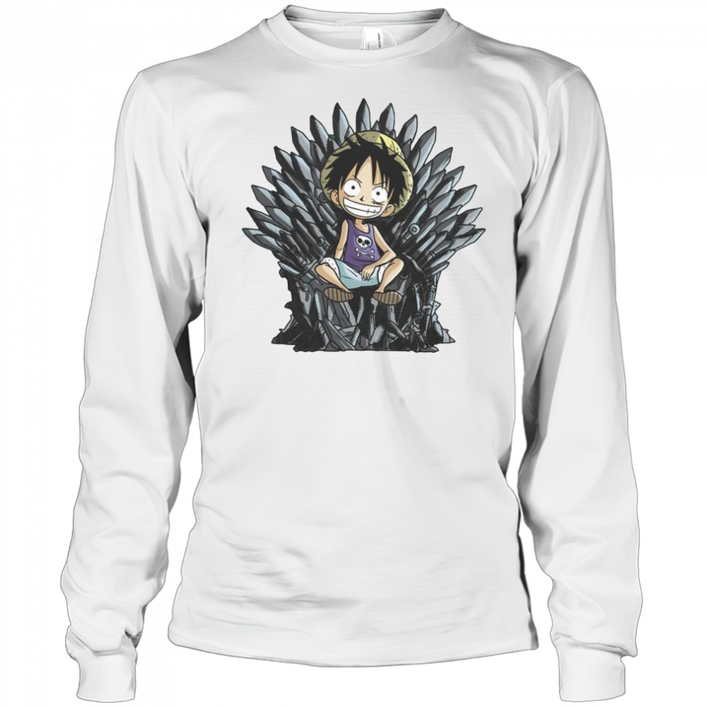 King Of Pirates Throne One Piece Luffy T-Shirt Long Sleeved