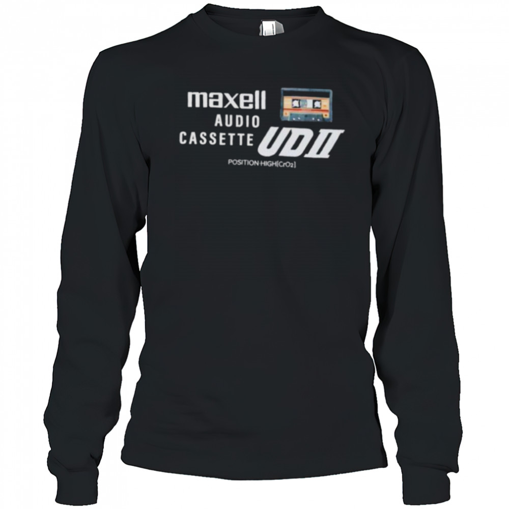 Maxell audio cassette UD II position high shirt Long Sleeved