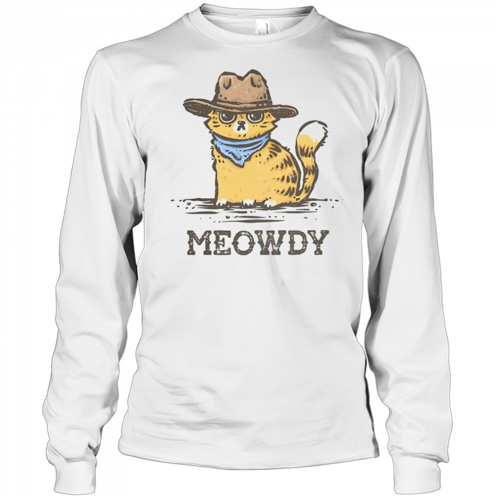 Meowdy Cowboy Cat T-Shirt Long Sleeved