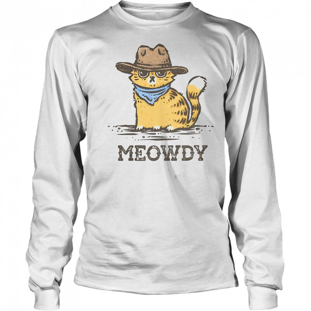 Meowdy Cowboy Cat T-Shirt Long Sleeved