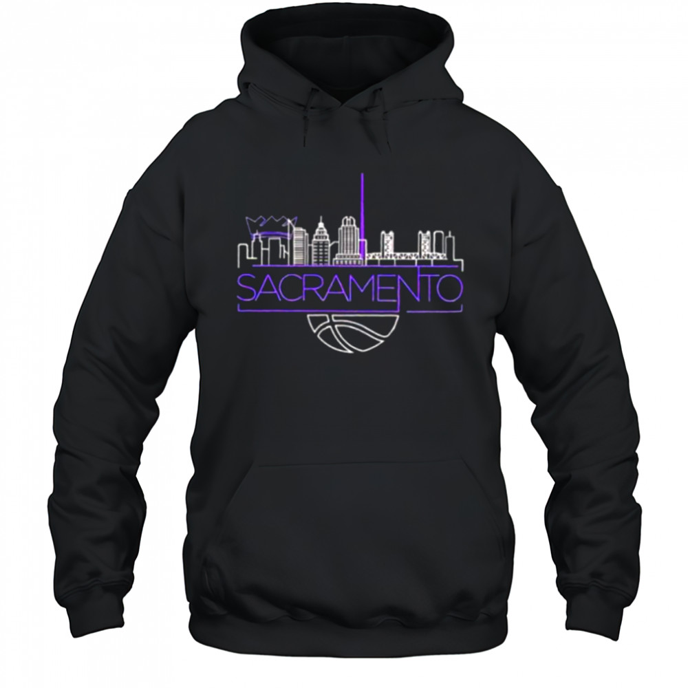 Sacramento Kings basketball NBA light the beam City skyline shirt Hoodie