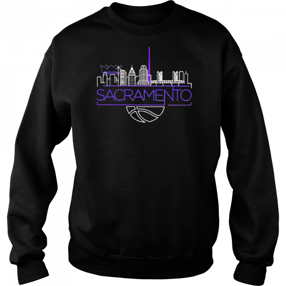 Sacramento Kings basketball NBA light the beam City skyline shirt Hoodie