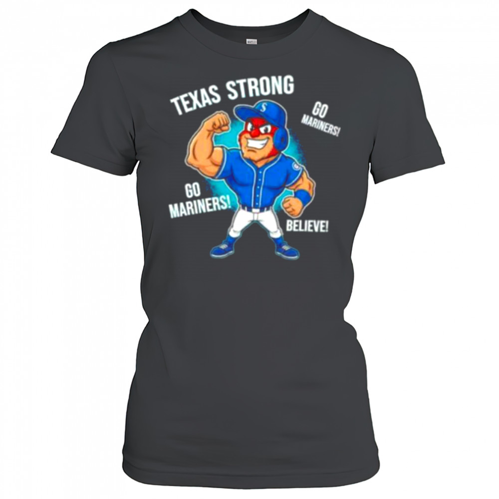 Seattle Mariners Texas Strong Mariner Moose mascot cartoon shirt Women's T-shirt