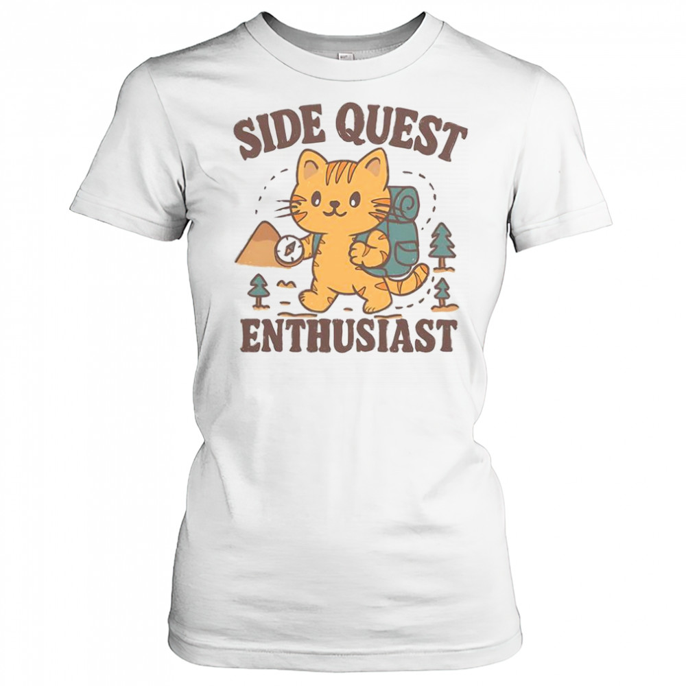 Side Quest Enthusiast Hiking Cat T-Shirt Women's T-shirt