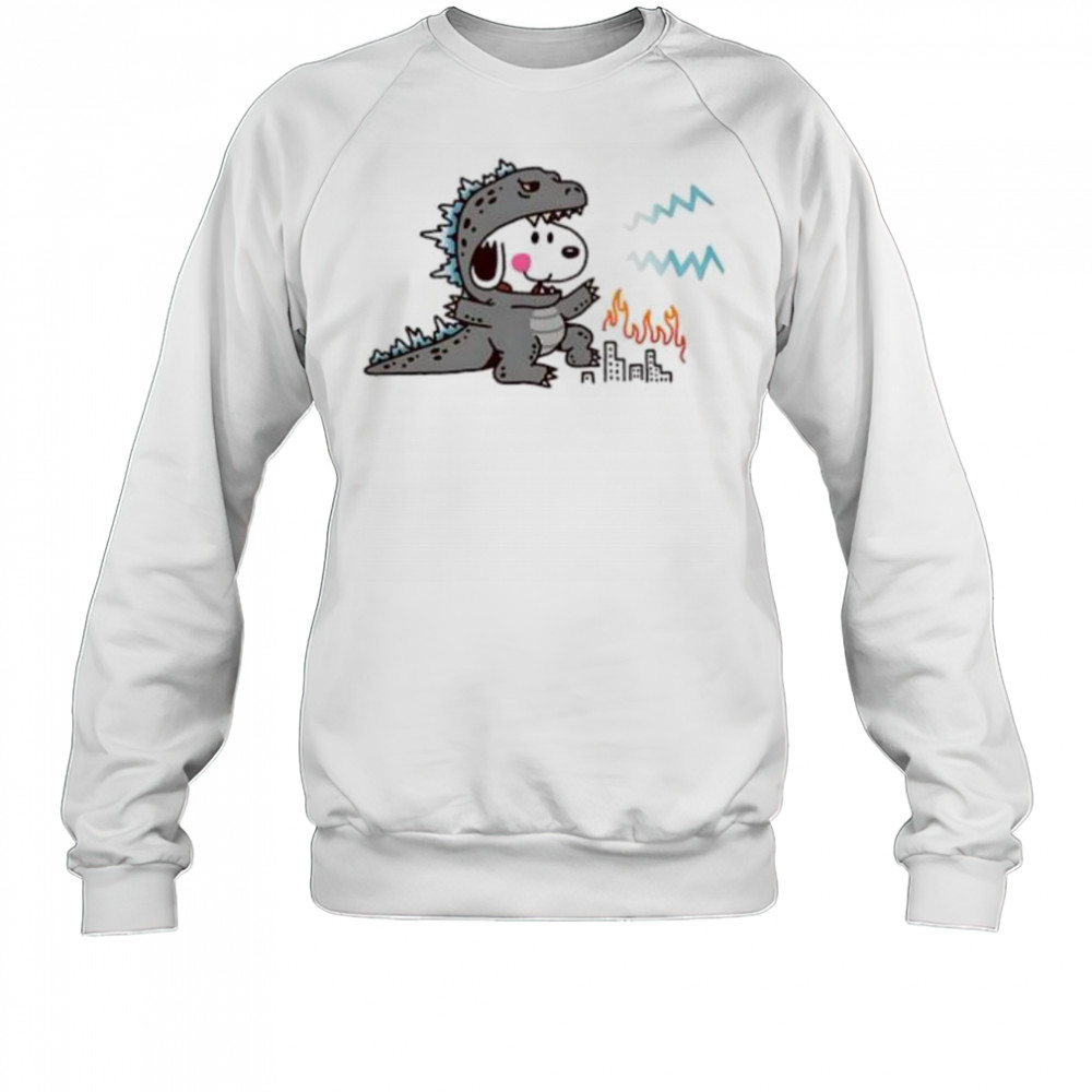 Snoopy disguise Godzilla shirt Sweatshirt
