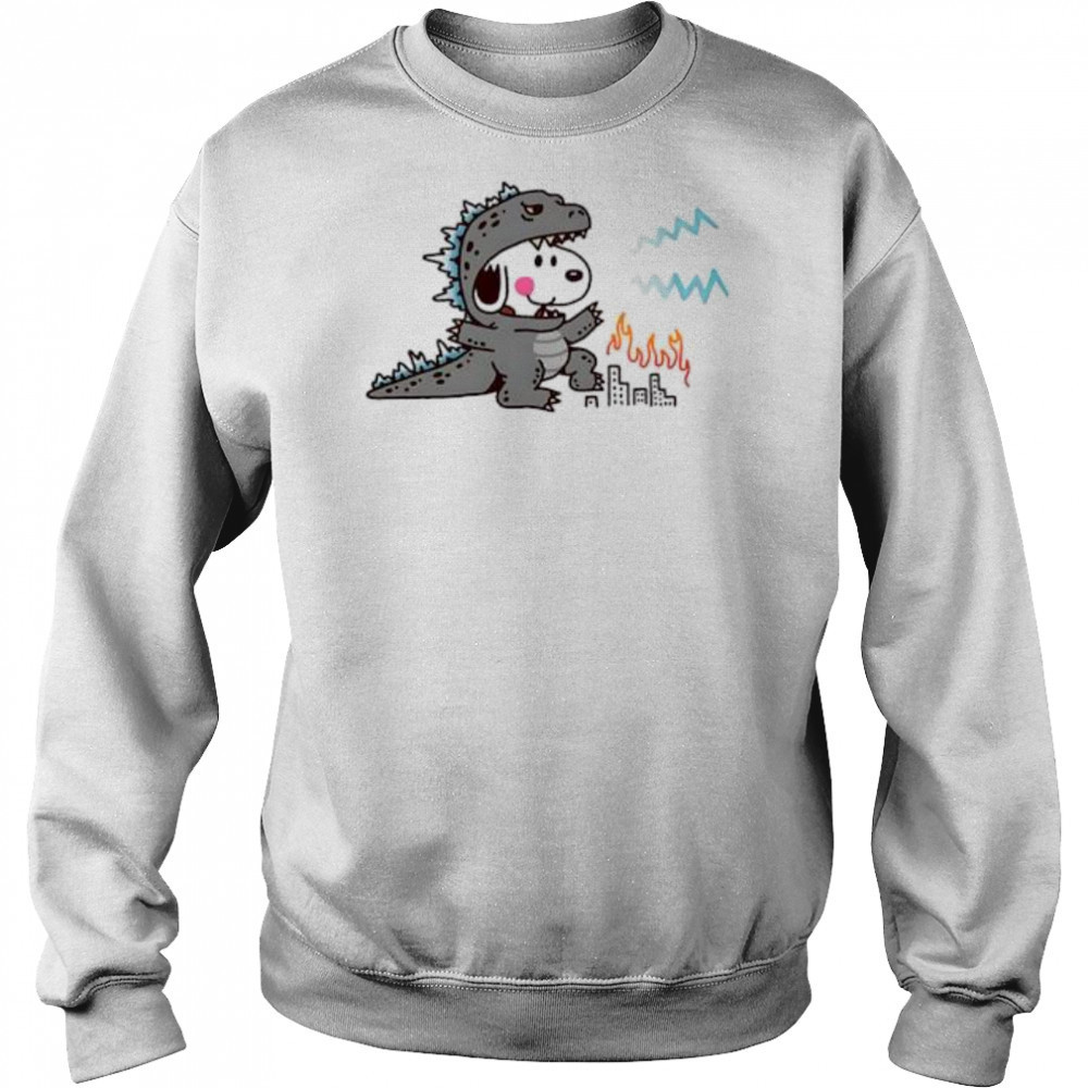 Snoopy disguise Godzilla shirt Hoodie