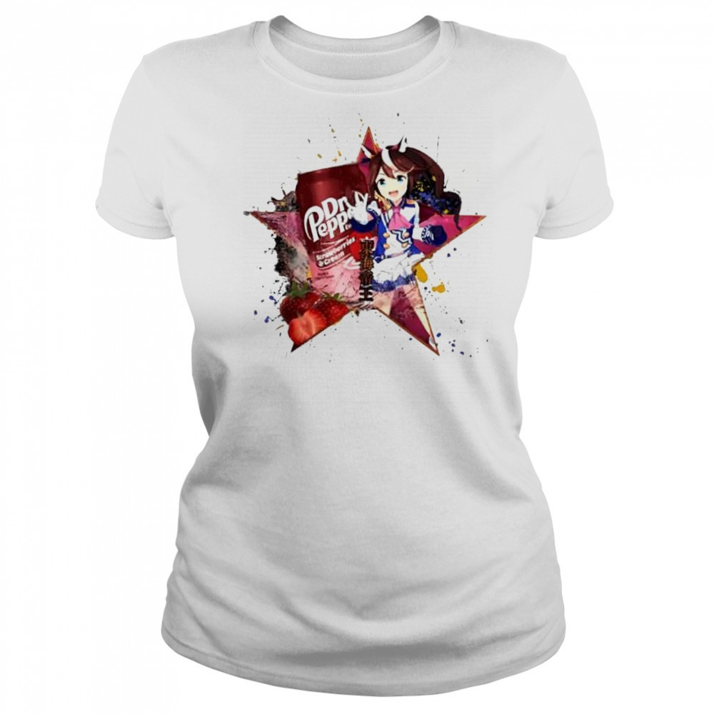 TokaI teio umamusume dr pepper strawberries cream drink anime shirt Women's T-shirt