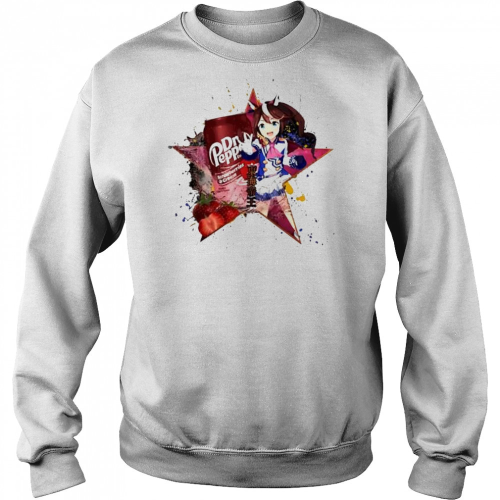 TokaI teio umamusume dr pepper strawberries cream drink anime shirt Hoodie