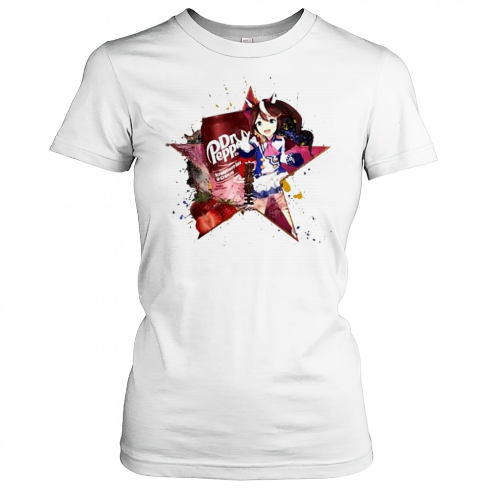 TokaI teio umamusume dr pepper strawberries cream drink anime shirt Women's T-shirt