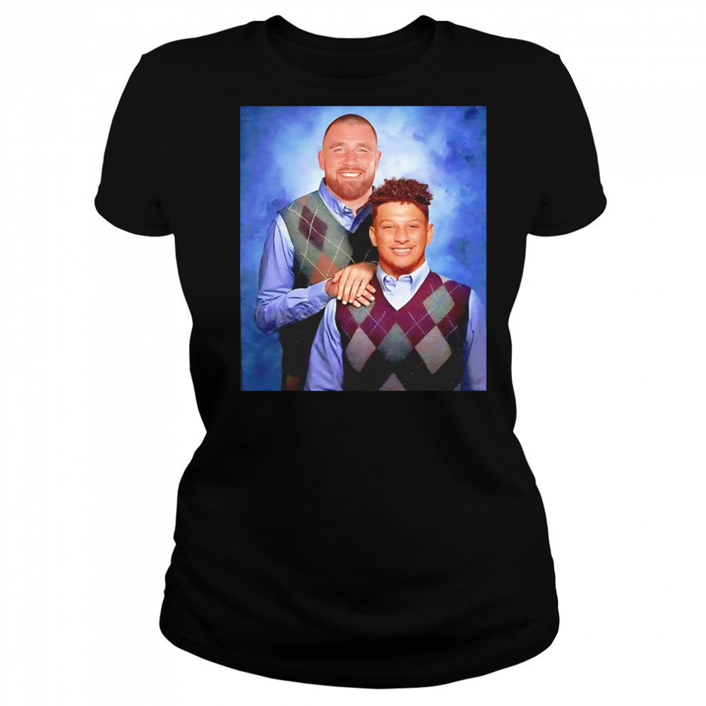 Travis Kelce and Patrick Mahomes Kansas City Chiefs NFL Step Brothers shirt Women's T-shirt