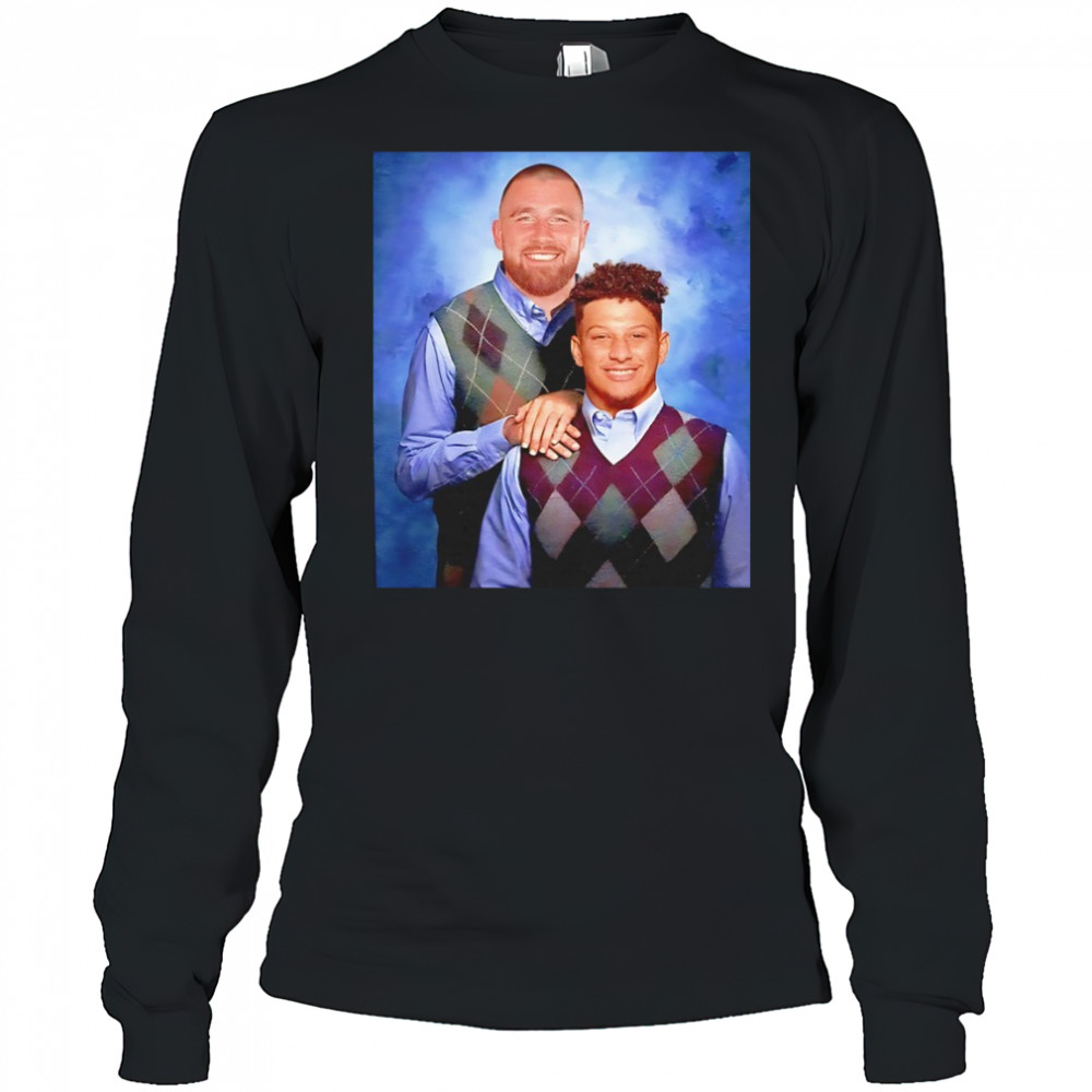 Travis Kelce and Patrick Mahomes Kansas City Chiefs NFL Step Brothers shirt Long Sleeved