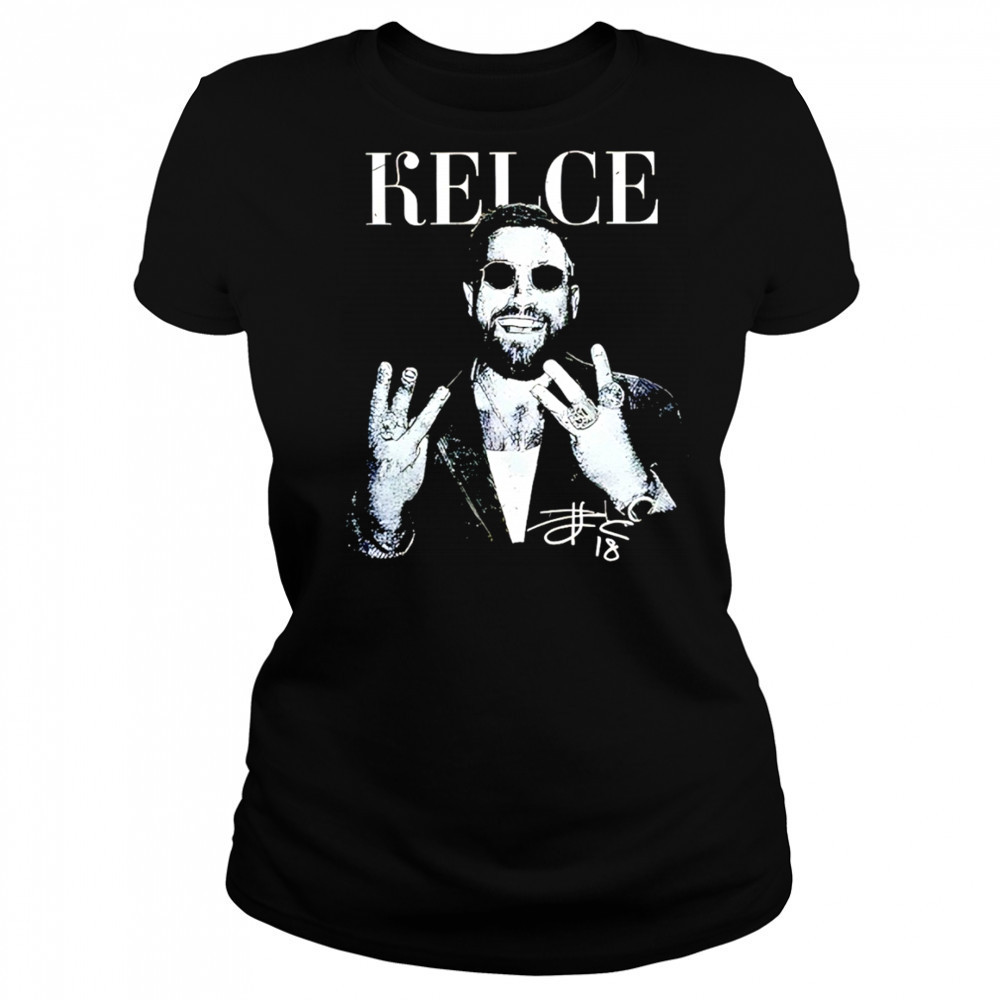 Travis Kelce Kansas City Chiefs NFL Football Game day signature shirt Women's T-shirt