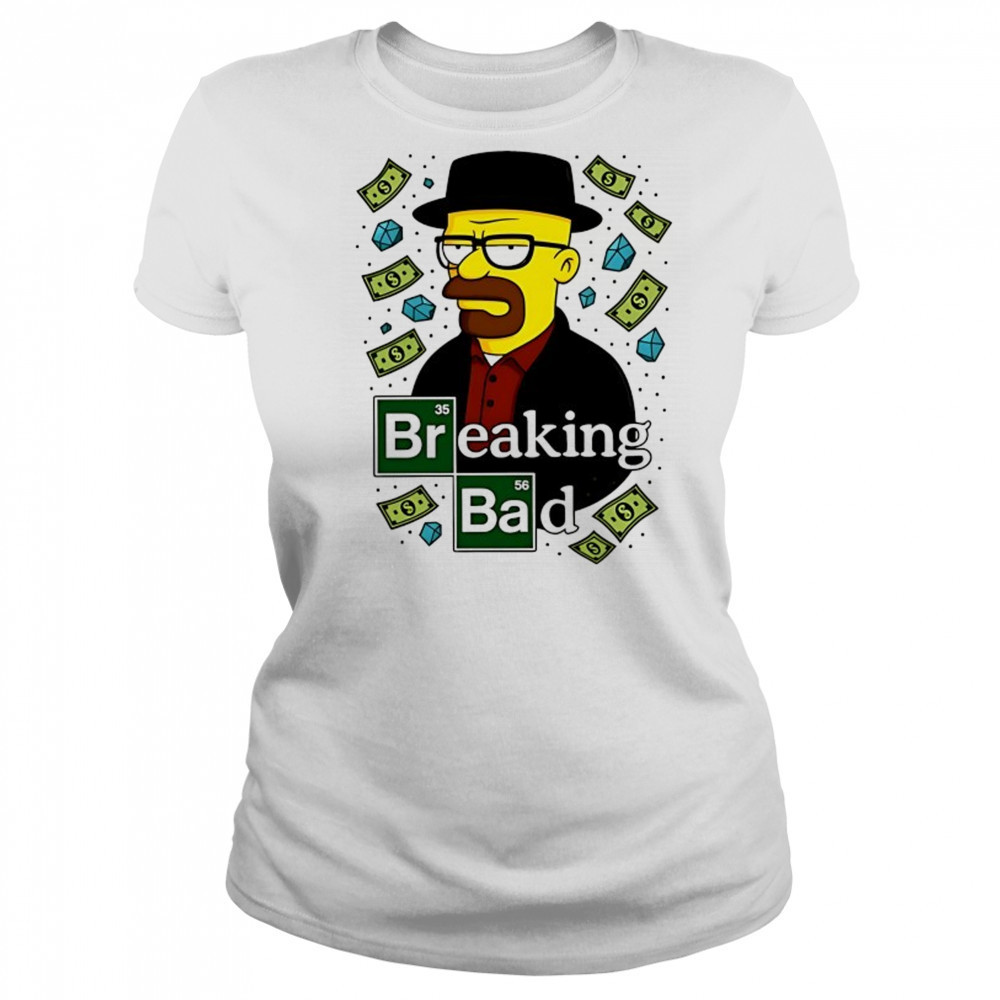 Walter White Simpson Breaking Bad cartoon shirt Women's T-shirt
