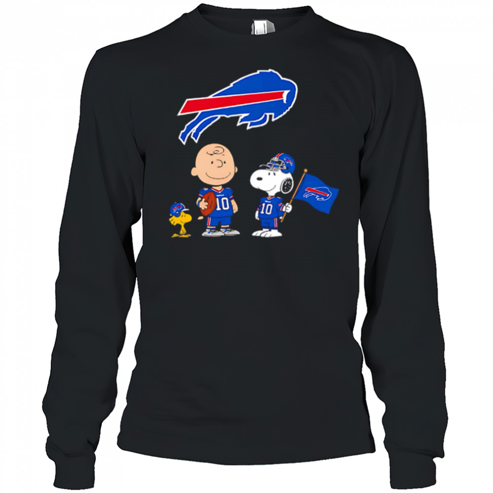 Buffalo Bills Charlie Brown Snoopy Woodstock Peanuts shirt Long Sleeved