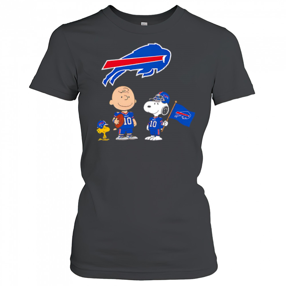 Buffalo Bills Charlie Brown Snoopy Woodstock Peanuts shirt Women's T-shirt
