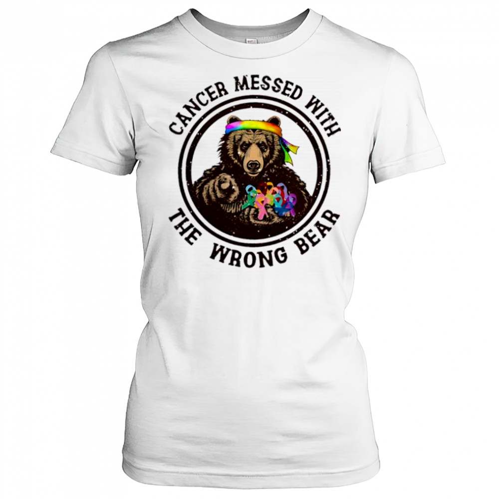 Cancer Messed With The Wrong Bear baseball shirt Women's T-shirt
