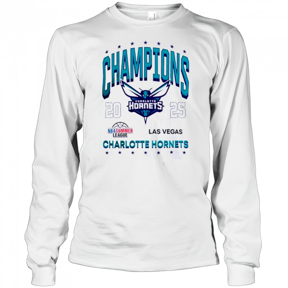 Charlotte Hornets 2025 NBA Las Vegas Summer League Champions T Shirt Long Sleeved