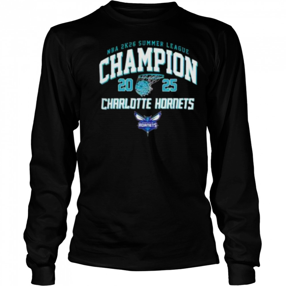 Charlotte Hornets NBA 2k26 Summer League 2025 Las Vegas Champions shirt Long Sleeved