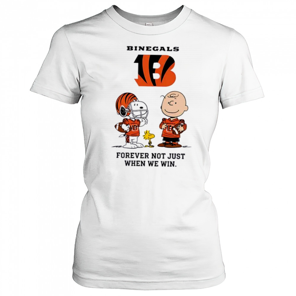 Cincinnati Bengals Charlie Brown Snoopy Bengals Forever Not Just When We Win shirt Women's T-shirt