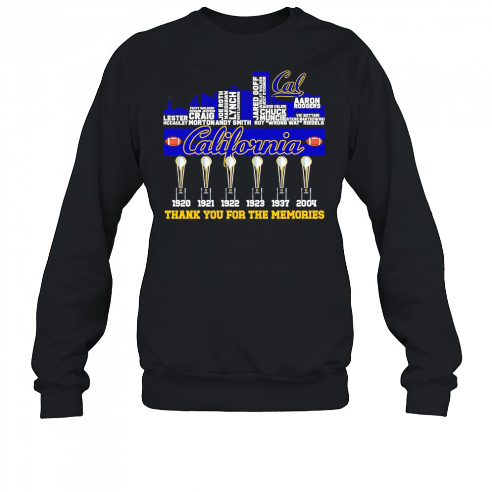 City skyline California thank you for the memories shirt Sweatshirt