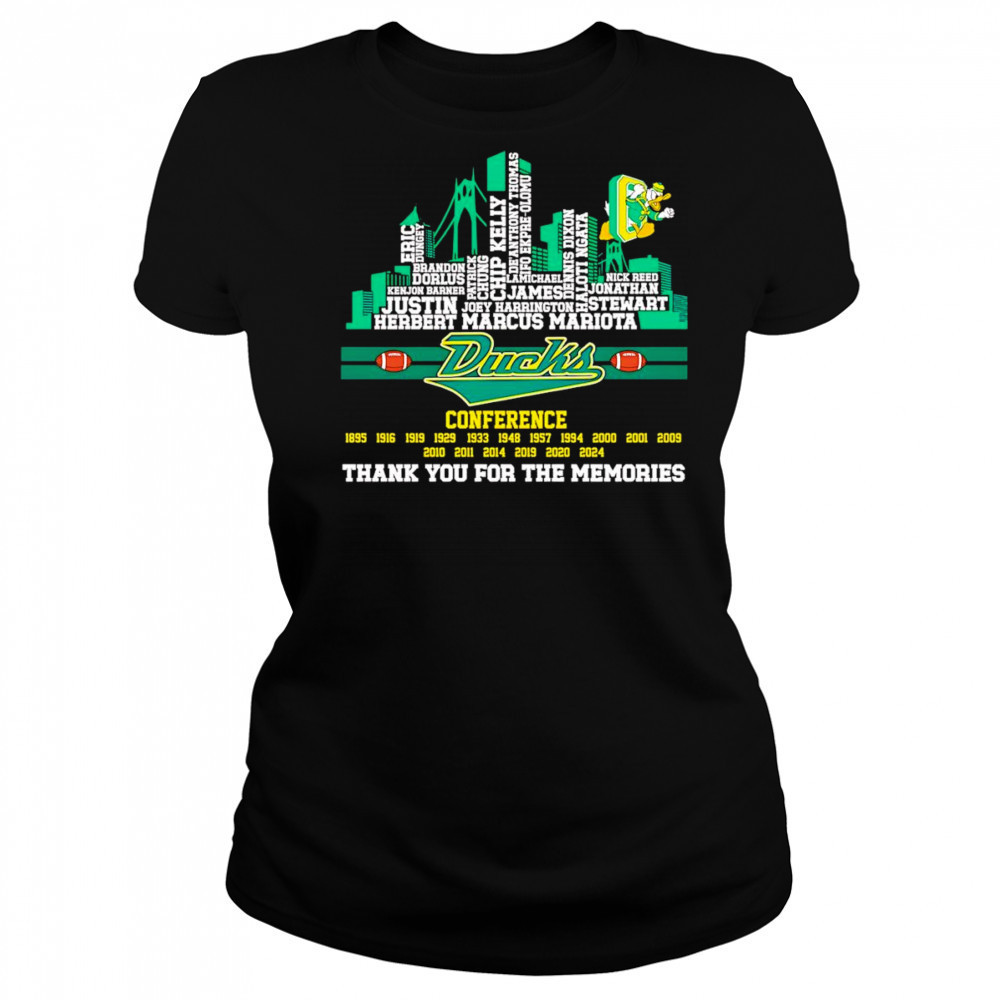 City skyline Ducks Conference thank you for the memories shirt Women's T-shirt