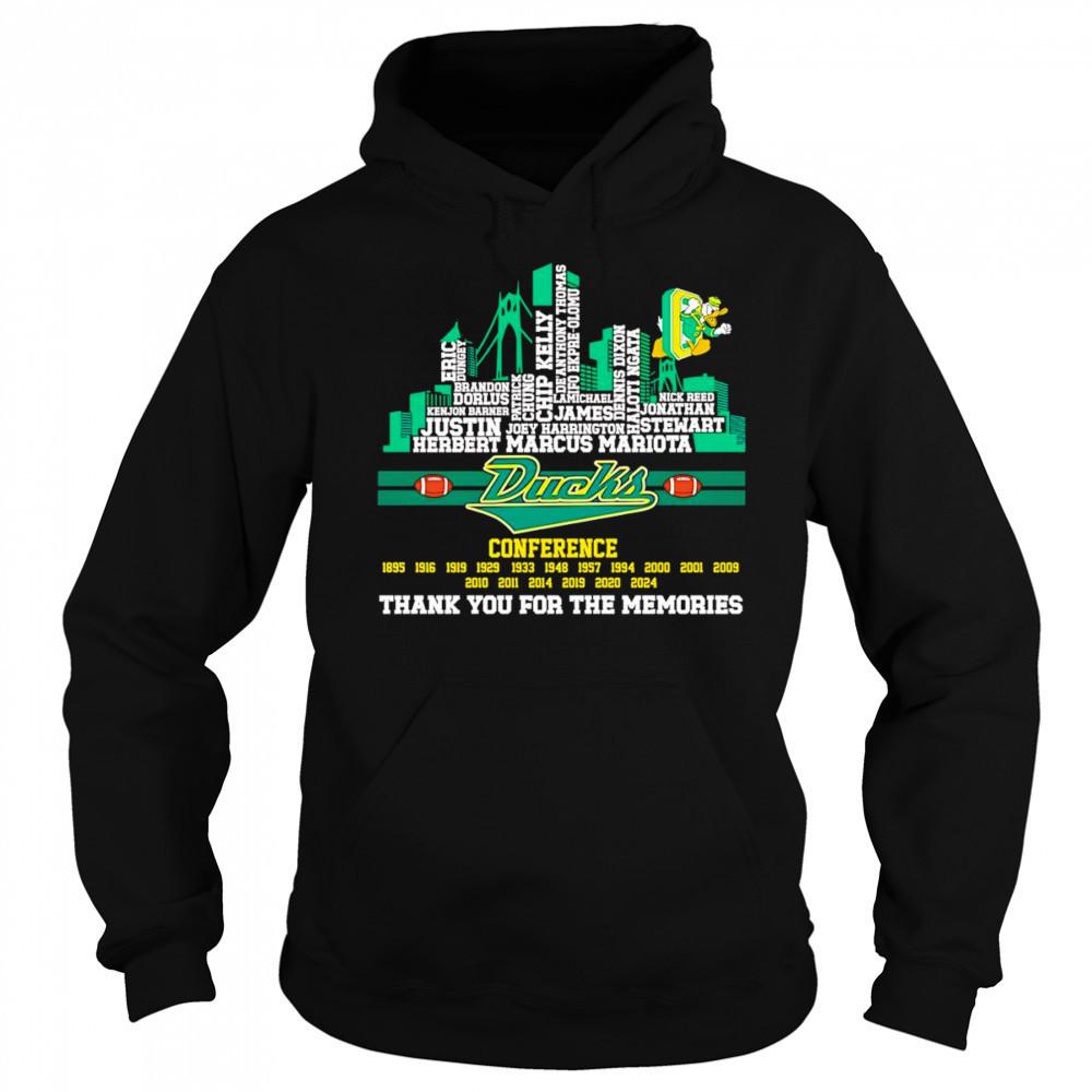 City skyline Ducks Conference thank you for the memories shirt Sweatshirt