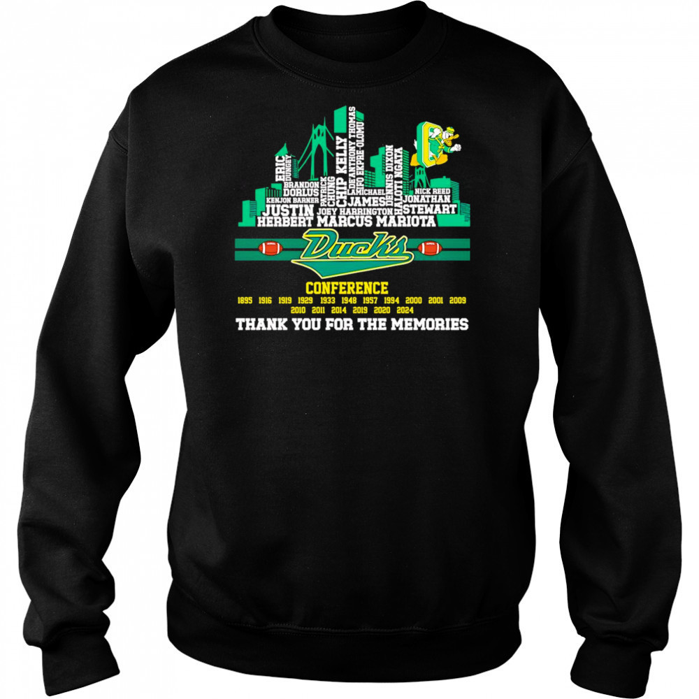 City skyline Ducks Conference thank you for the memories shirt Hoodie