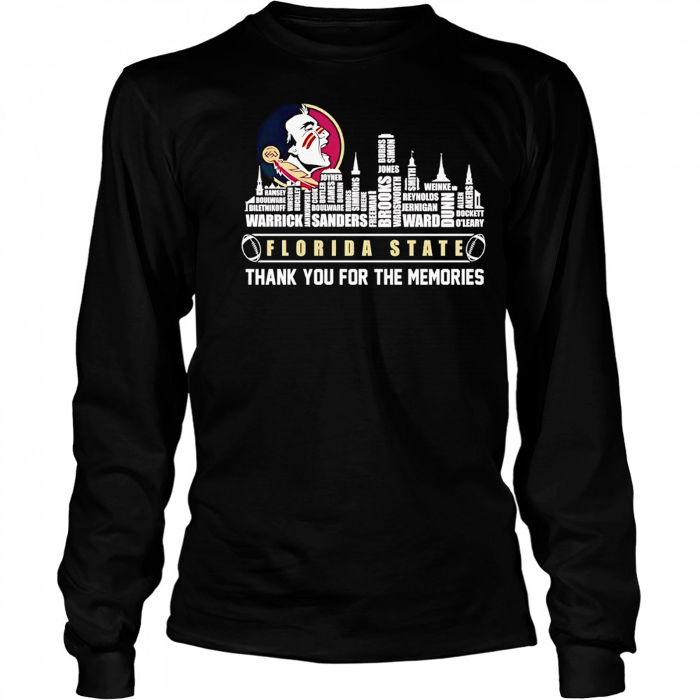 City skyline Florida State thank you for the memories shirt Long Sleeved
