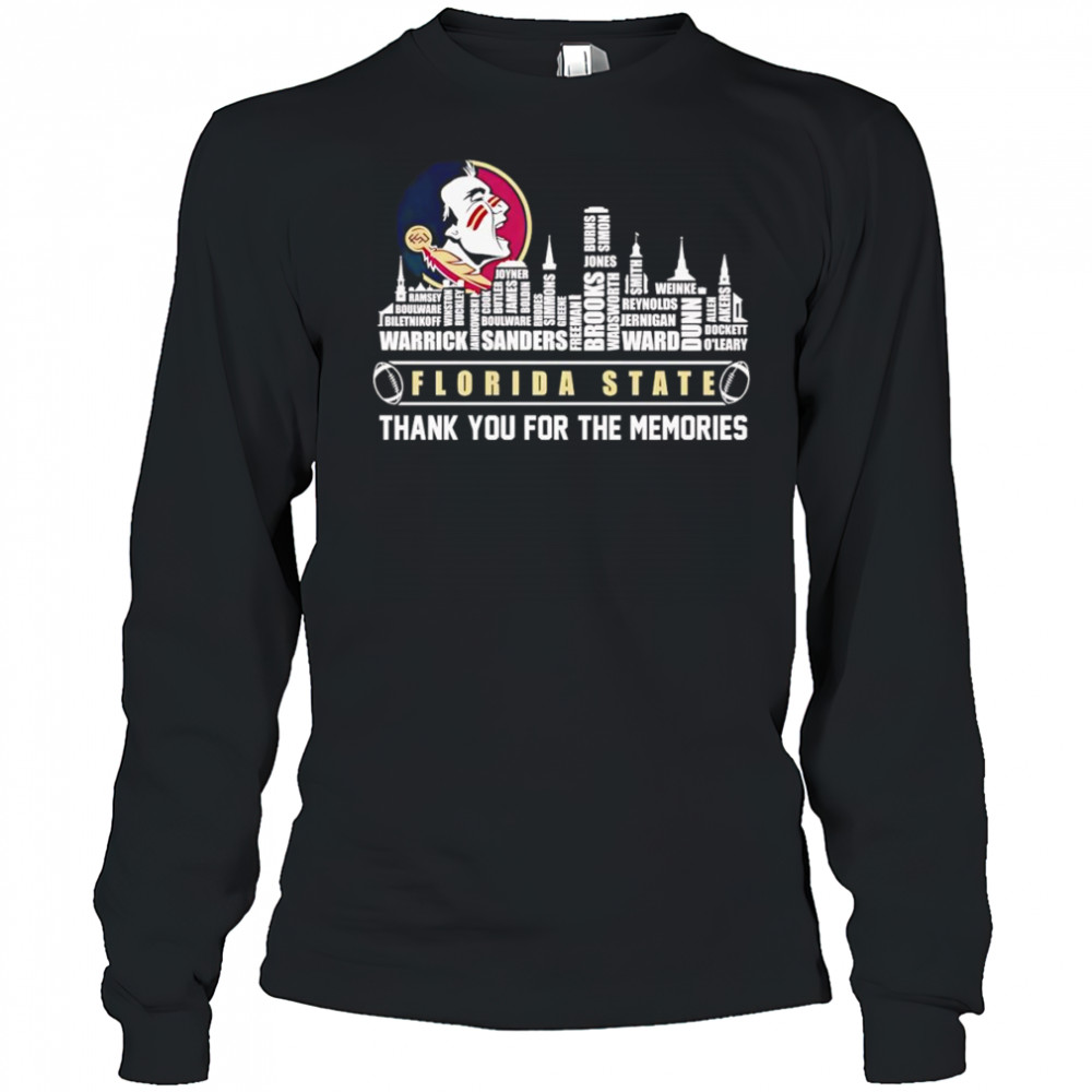 City skyline Florida State thank you for the memories shirt Long Sleeved