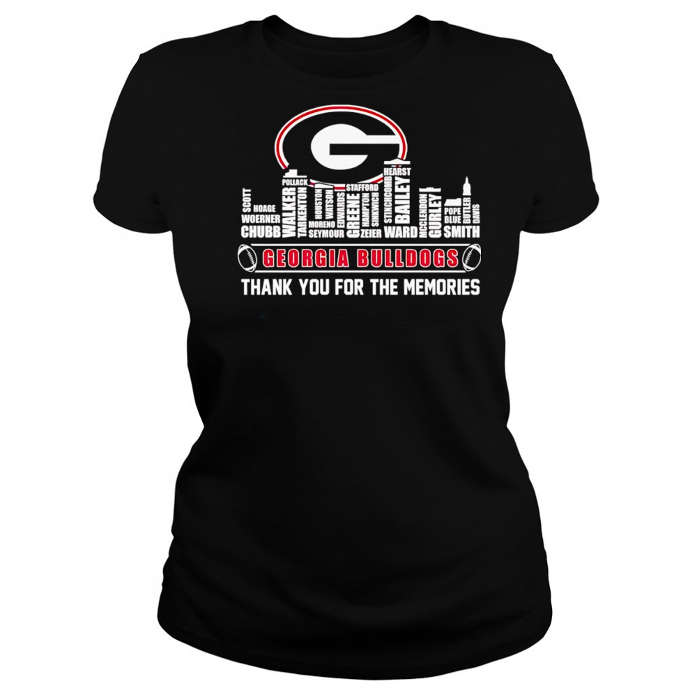 City skyline Georgia Bulldogs thank you for the memories shirt Women's T-shirt