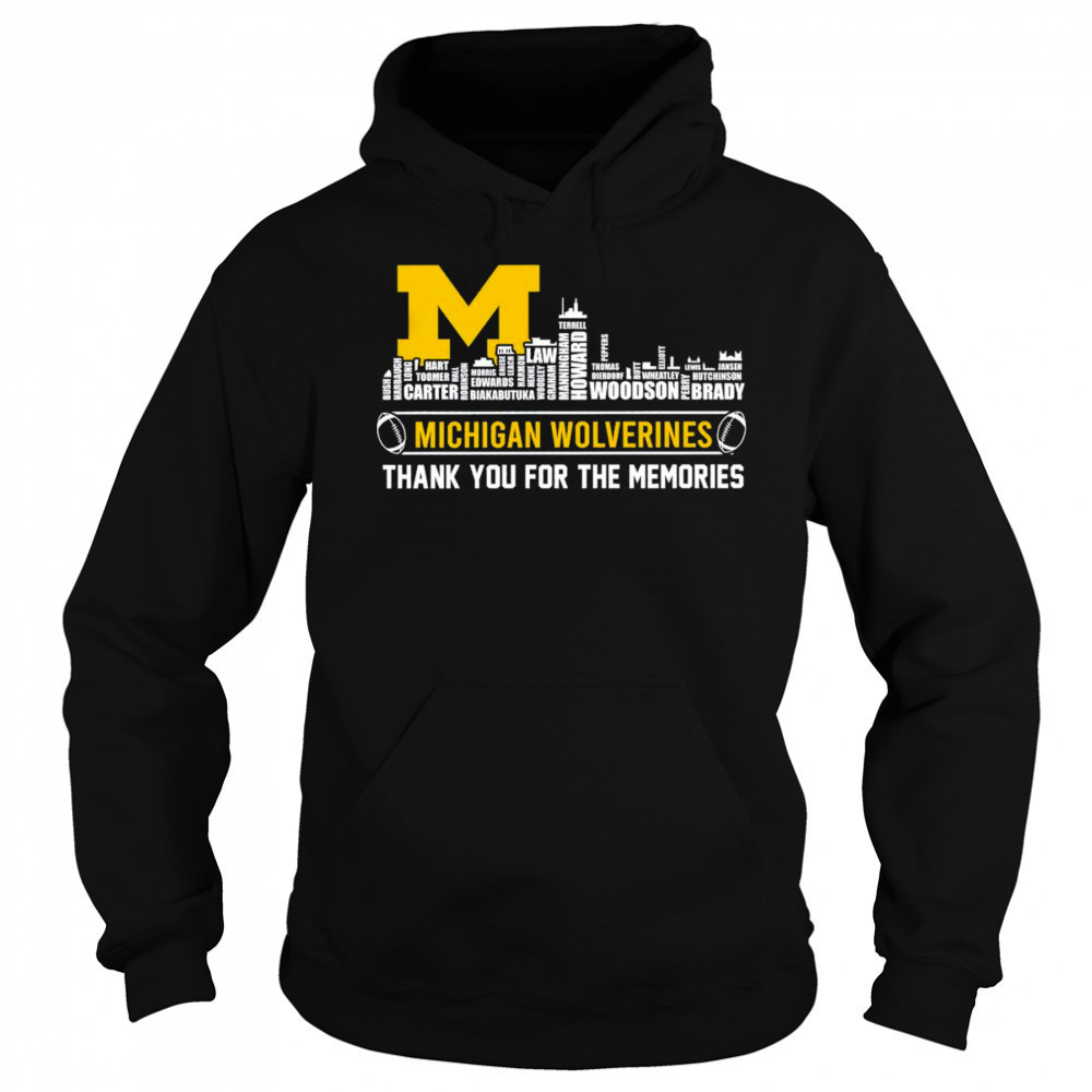 City skyline Michigan Wolverines thank you for the memories shirt Sweatshirt