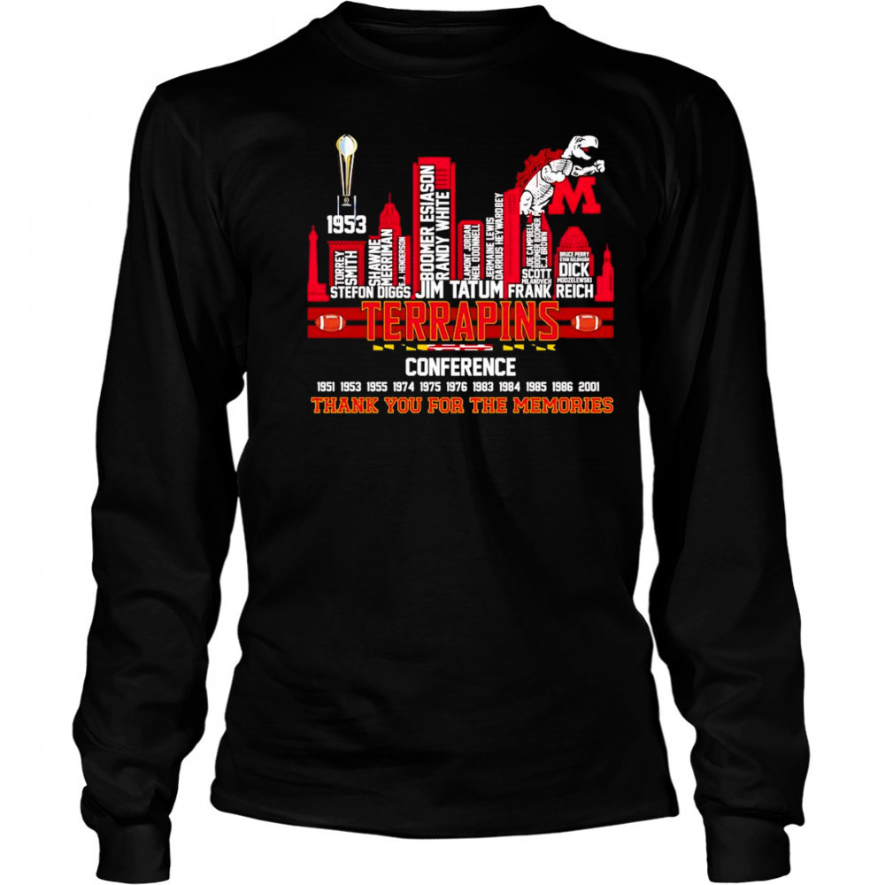 City skyline Terrapins Conference thank you for the memories shirt Long Sleeved