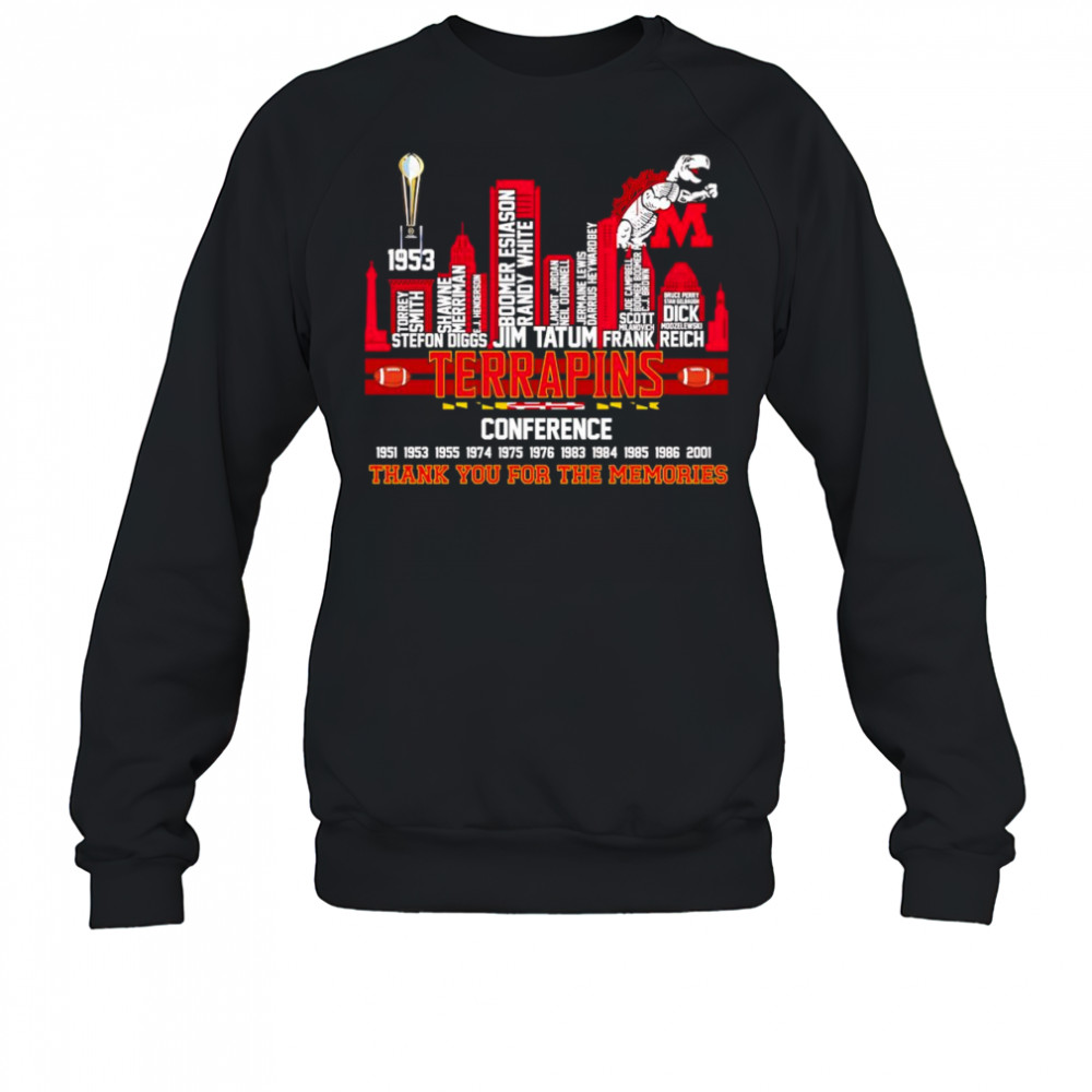 City skyline Terrapins Conference thank you for the memories shirt Sweatshirt