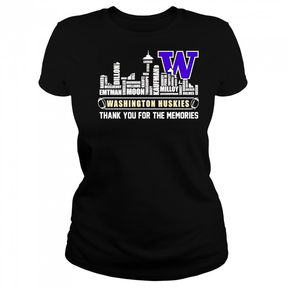 City skyline Washington Huskies thank you for the memories shirt Women's T-shirt